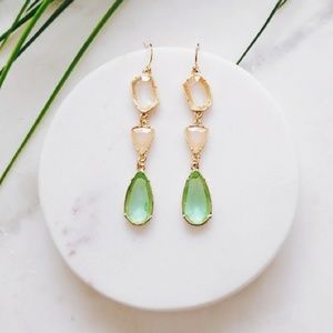Crystal drop statement earrings